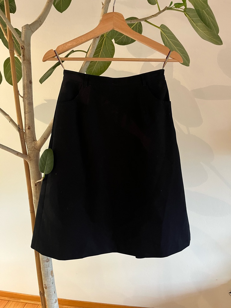 Piazza Sempione Black A-Line Skirt